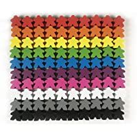 Apostrophe Games Meeples de Madera Tamaño estándar (16 mm) (100 Multicolor)